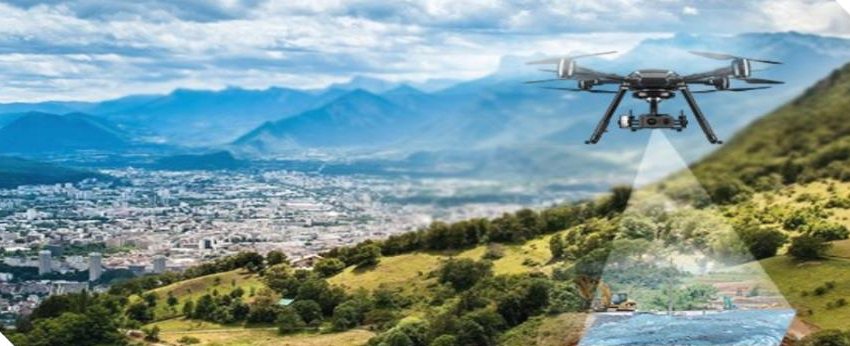 Drone mapping mountainous terrain