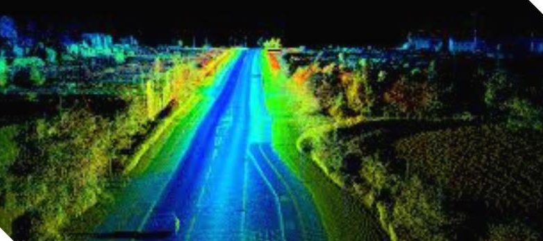 Mobile LiDAR point cloud of a road